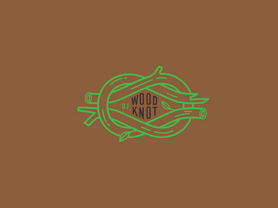 DJ WoodKnot branches brown green knot logo tree twin peaks