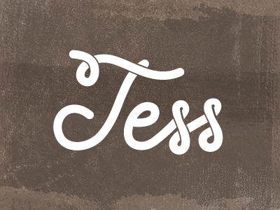 Tess Logo design dribbble bg grungy logo logos script type typography