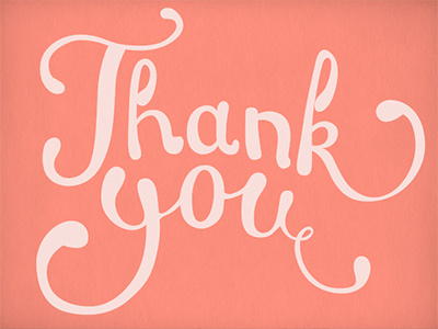 Thank You Lettering greeting greeting card hand lettering lettering thank you type typography
