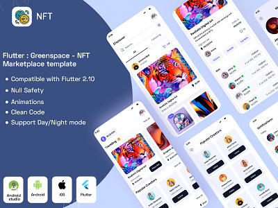 Flutter : Greenspace - NFT marketplace App template