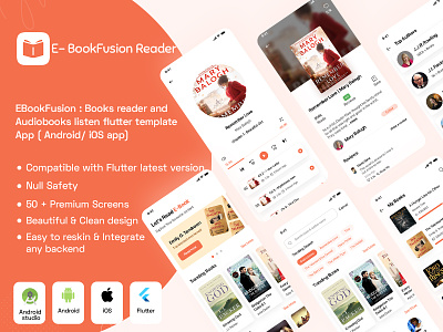 Ebooks reader and Audiobooks listen App template