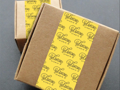 Stickermule Packaging tape for Solbeam Studio branding logo packaging