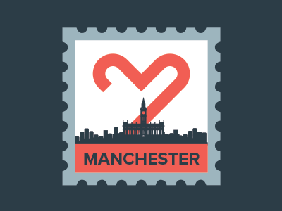 Manchester stamp england manchester stickermule uk