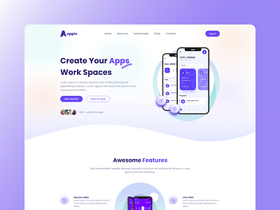 App Landing page