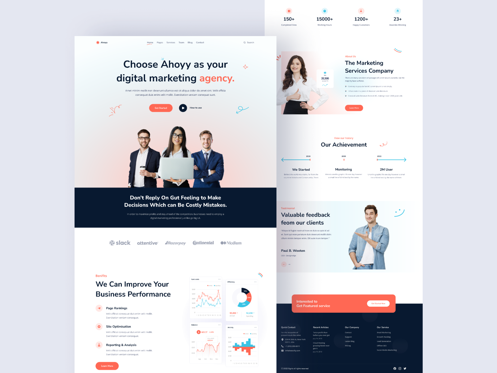 Digital Marketing Agency Website landing Page by Jannatul Ferdous on ...