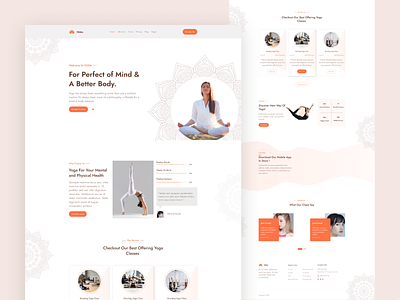 Yoga Landing Page clean design design fitness fitness landing page illustration landing page minimal design trandy design ui ui design ux ux design website landing page yoga yoga landing page