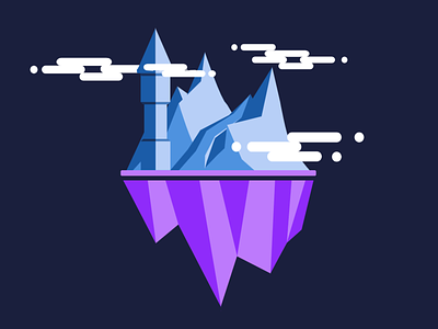 Floating Interactive SVG Castle by Tom Ulman on Dribbble