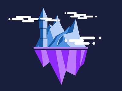 Floating Interactive SVG Castle