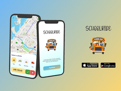 SchoolRide - safe traveling app for students app branding design graphic design illustration logo typography ui ux vector