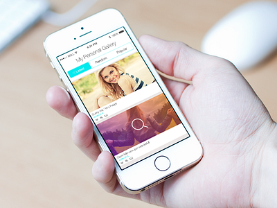 Gallery screen app gallery personal ui ux