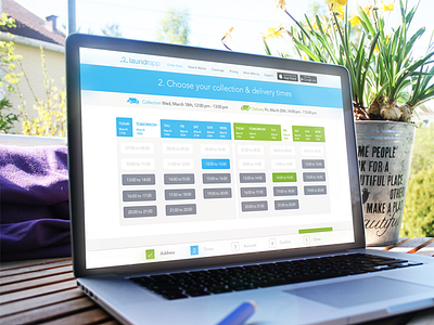 Laundrapp Collection & Delivery times application design iphone app mobile ui user experience user interface ux web wireframe