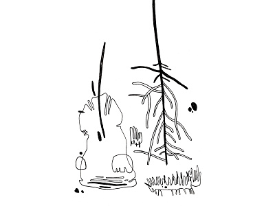 The music of nature abstract black black and white composition design doodle drawing forms illustration lines painting pen pen and ink plant shapes sketch sketchbook