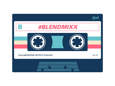 Blend Block Party blend block party collborative graphic design hackathon illustration mixtape playlist tape
