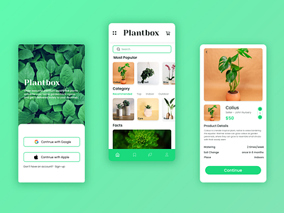 Plantbox-app for shopping plants animation booktickets branding buyingplants design graphic design green logo plantapp plantshopping shopplants