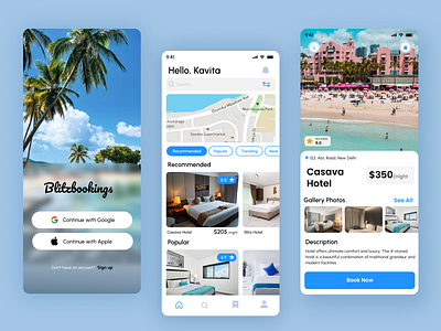 Blitzbookings-Hotel Booking App 3d accomodation animation booking booktickets branding design graphic design hostelapp hotel hotelapp hotelbooking illustration location logo room travel travelapp ui vector