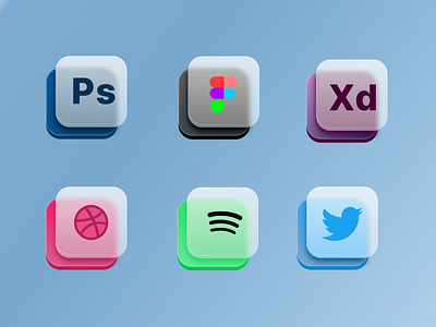 3D Mobile App Icons