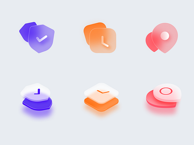 3D Glass Effect Icons