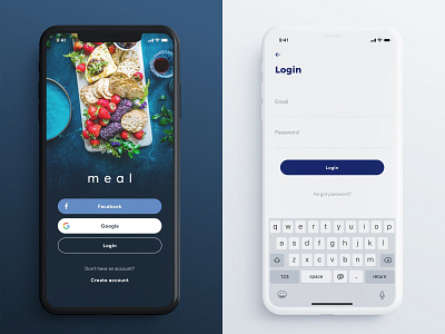 Meal Mobile App Login food login login design meal mobile restaurant app