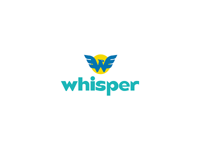 whisper bird blue brand brand identity branding concept design identity logo phoenix sun typography wings