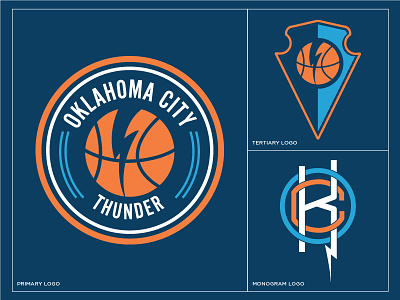 Oklahoma City Thunder Rebrand badge basketball logo monogram oklahoma oklahoma city thunder rebrand seal sports