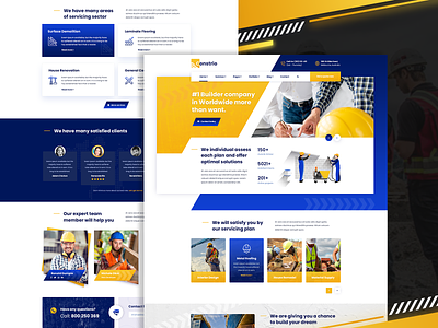 Contio - Construction Theme architecture building business clean company construction constructor contractor corporate creative flat design industry modern plumbe