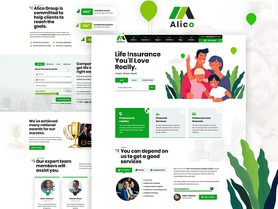 Alico - Insurance PSD Template business corporate websites finance health insurance insurance insurance agency insurance company insurance theme life insurance
