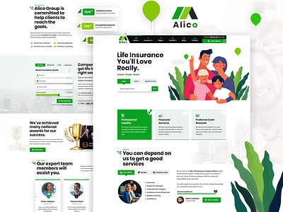 Alico - Insurance PSD Template