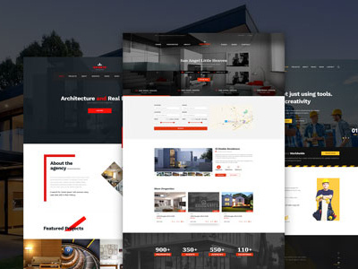 Real Estate, Property, Architecture & Construction PSD Template