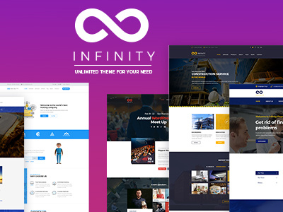infinity - Multipurpose Business Landing Page app landing page architecture business clean construction business corporate business creative hosting landing page one page real estate seo