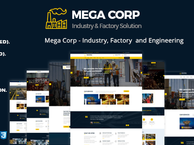 Industrial , Industry & Factory WordPress Theme business clean construction corporate engineering factory industrial industry machinery manufacturing modern power