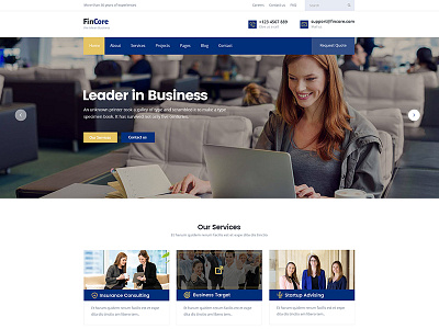 Fincore - Consulting Finance & Business Template