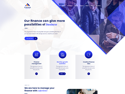 Finance - Business & Consulting PSD Template