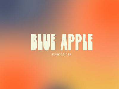Blue Apple Funky Cider Logo beer brand cider design funky gradient label logo