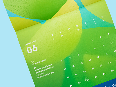 CFT Calendar, June calendar colour illustration pattern print
