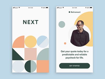 Proposed brand and ui for an annuity calculator product design insurance mobile retirement ui