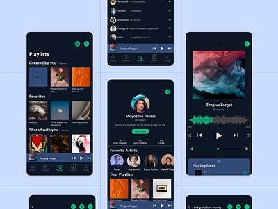 Music App Design app design typography ui ux