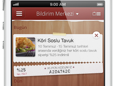 Promotion Screen app discount food mobile promotion ui ux wood