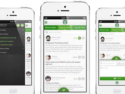 Starbucks Compose Idea Screens app coffee compose idea ios iphone mobile starbucks ui ux