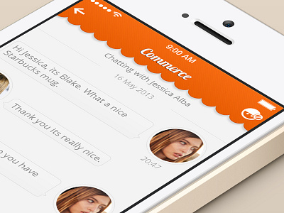 Chatting Screen Design app chat design ios7 iphone 5 mobile ui ux whatsapp