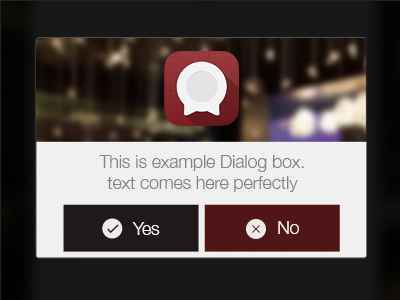 Notificaiton Box blur dialog box flat food ios7 mobile notification pop over popup ui ux