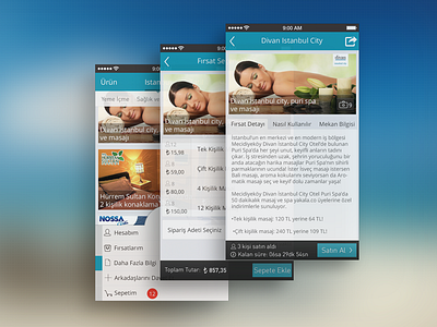 Yakala.co Screens app desin application blurred detail page interface ios7 menu design mobile design ui ux