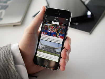 Sport Feeds blur blurred flat ios7 news soccer sport ui ux