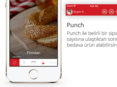 Simit Sarayi Menu Design app design ios7 item loyalty menu punch simit sarayi ui ux