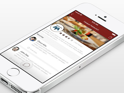 Restaurant Profile flat food order hesapal ios7 order restaurant ui ux