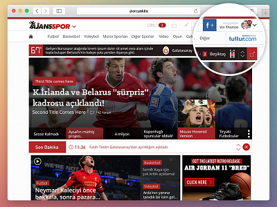 Sport Site dropdown flat design home page index menu navigation web design web site