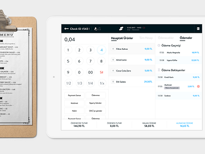Point of Sale Checkout cart checkout ipad point of sale pos restaurant simple ui ux
