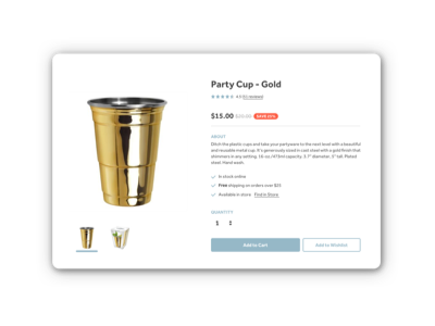 Daily UI #012 - Ecommerce Shop