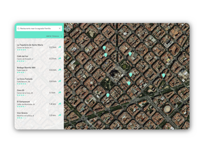 Daily UI #020 - Location Tracker 020 barcelona daily ui gps location tracker map