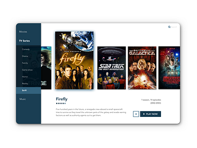 Daily UI #025 - TV App 025 daily ui tv app