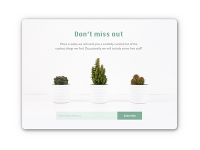Daily UI #026 - Subscribe 026 daily ui email subscribe
